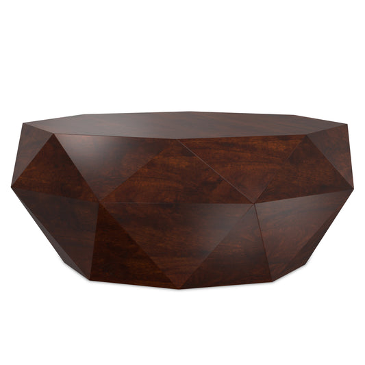 Zayn Walnut Brown Acacia Wood Coffee Table – 35" Coffee Table