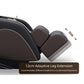 12cm Adaptive Leg Extension shown on Zero Gravity Massage Chair with SL-Track and Smart Features for customized comfort.