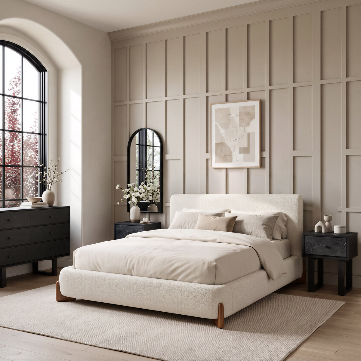 Baris Ivory King Bed