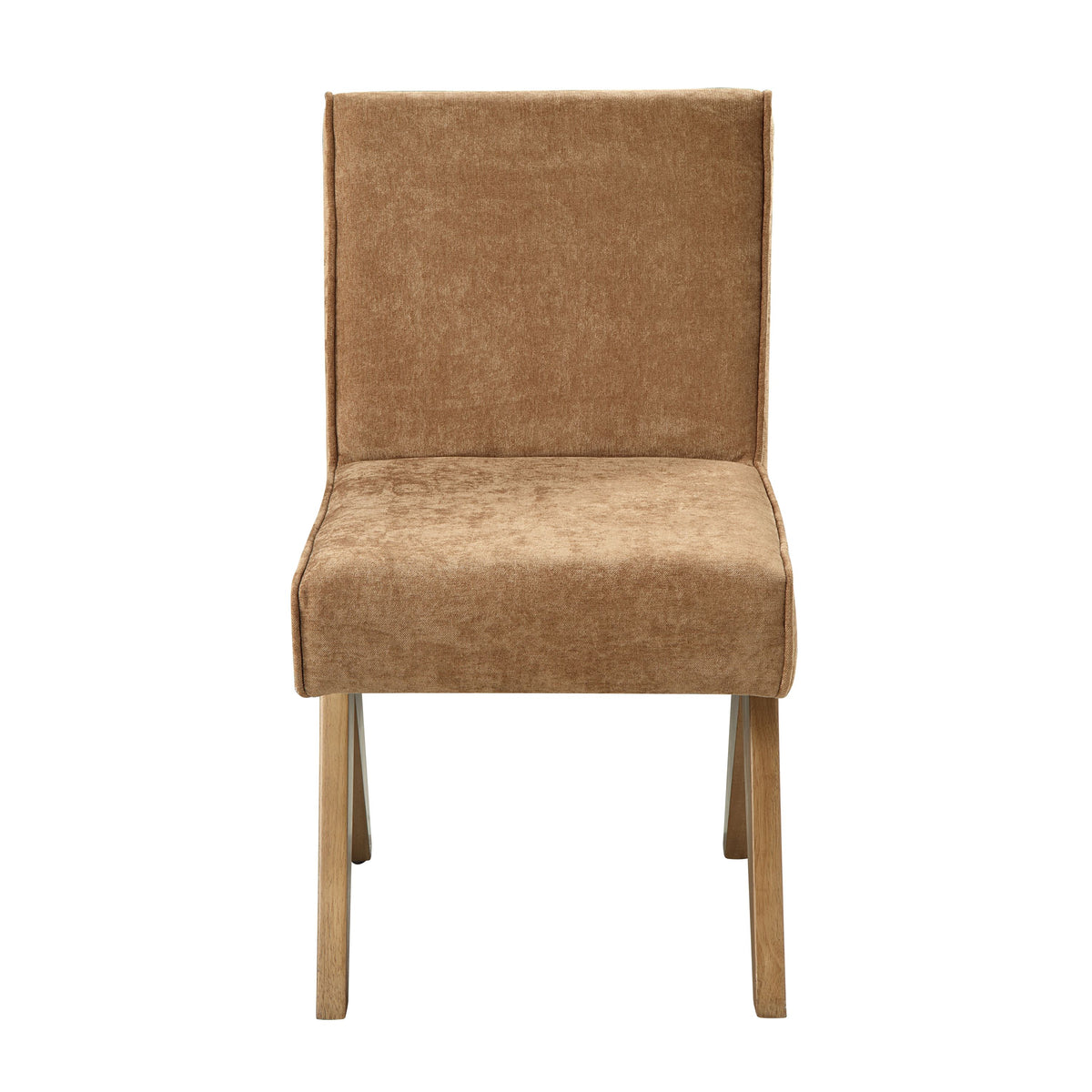 Zoey Chocolate Chenille & Oak Side Chair (Set of 2) – 19" Upholstered Side Chair – view 5