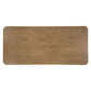 Zoey Contemporary Oak Wood Dining Table 95" top view showcasing natural oak finish and smooth design.