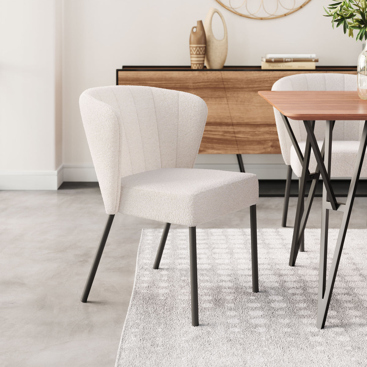 Aimee Dining Chair (Set of 2) in Cream