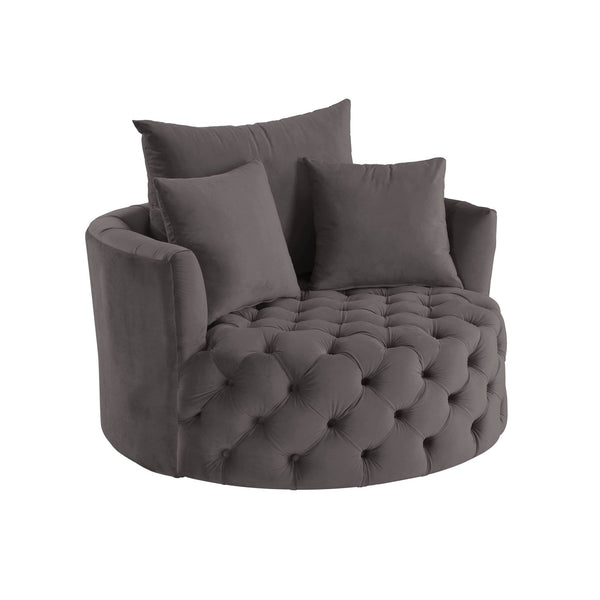 Zunyas Gray Velvet Accent Chair – 43
