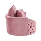 Zunyas Pink Velvet Accent Chair – 43"W Accent Chair – view 6