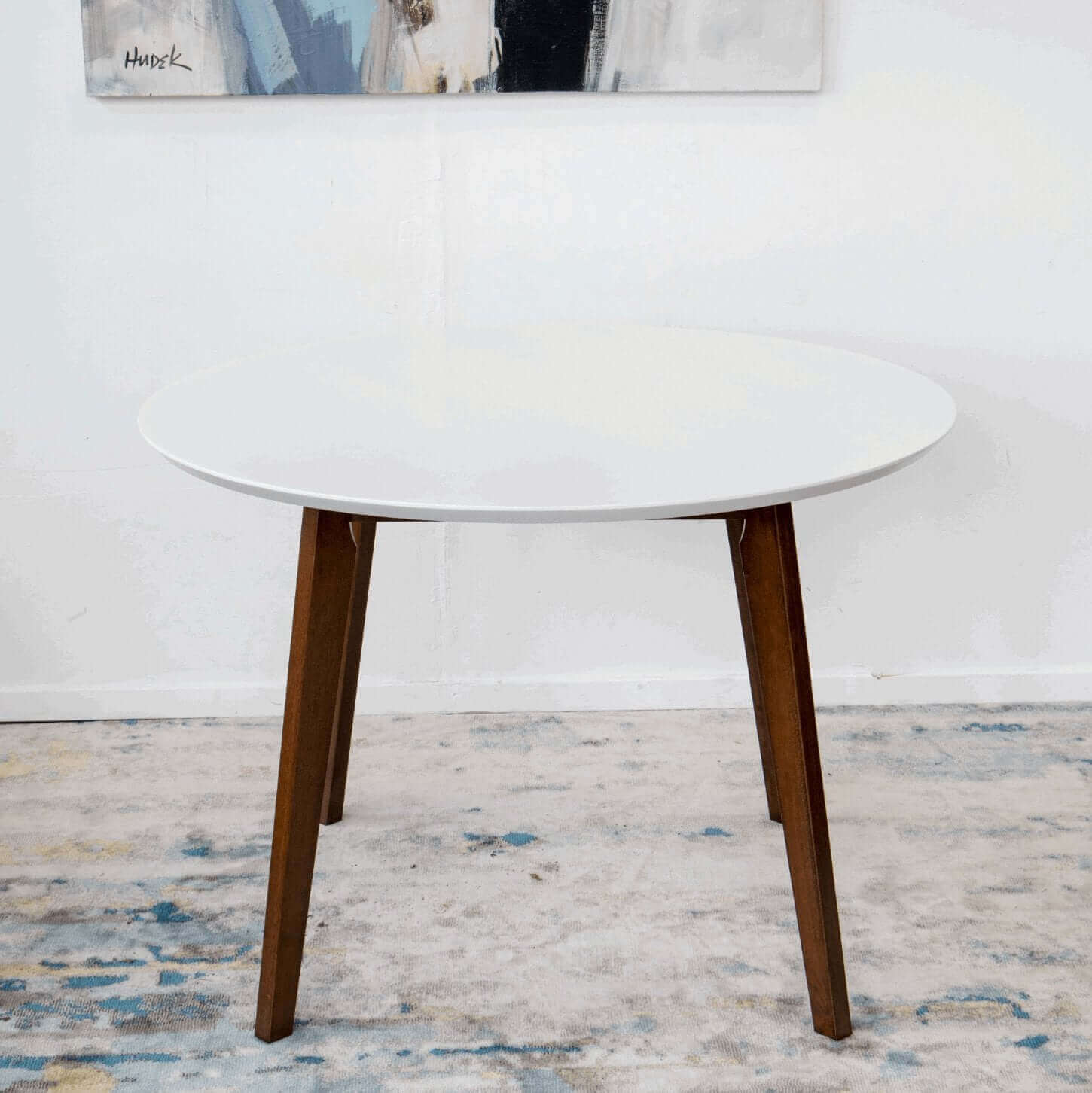 Alana MCM Round Solid Wood Dining Table - Revel Sofa 