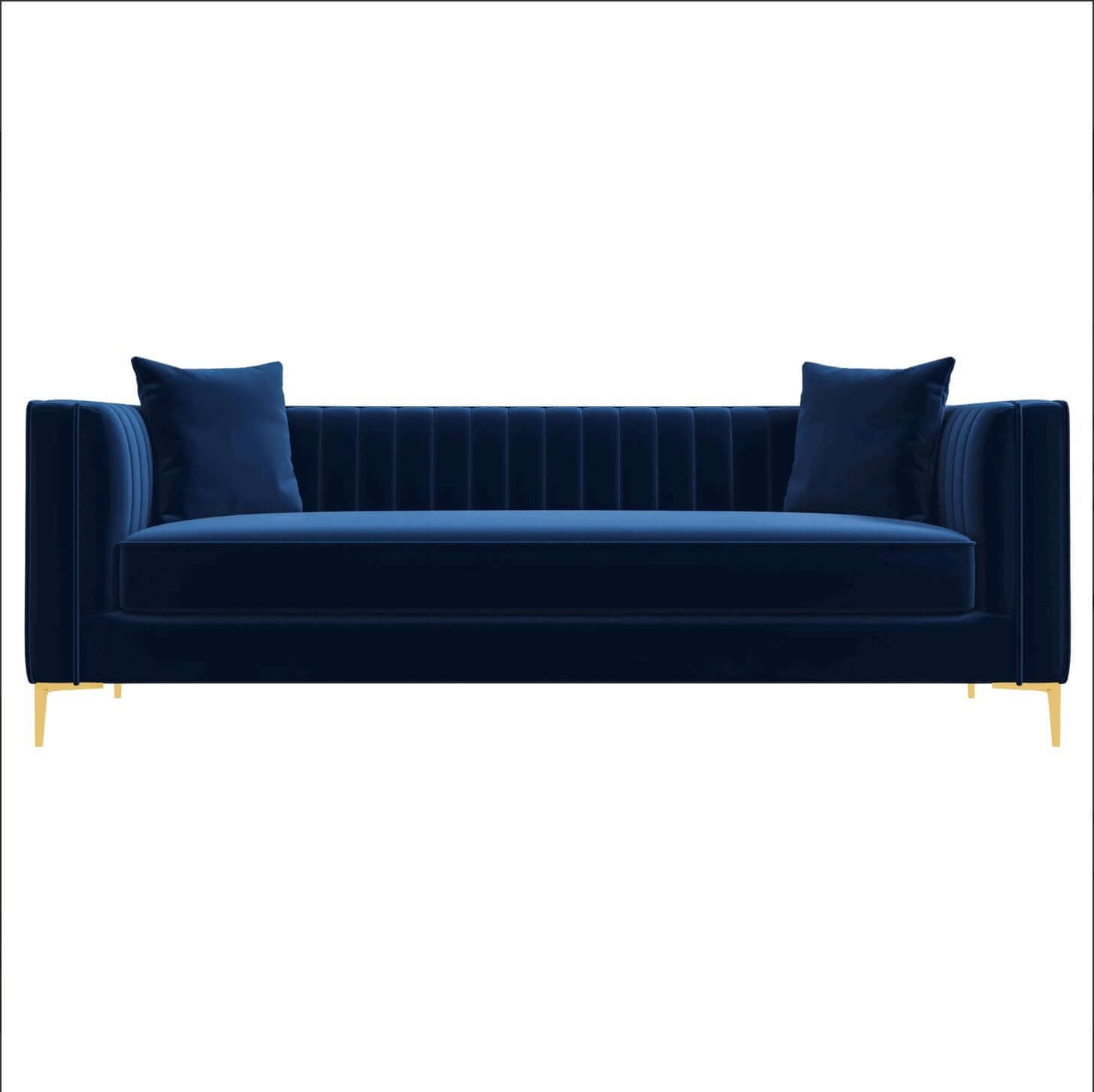 Angelina MCM Luxury Channel Tufted Sofa 84" - Revel Sofa 