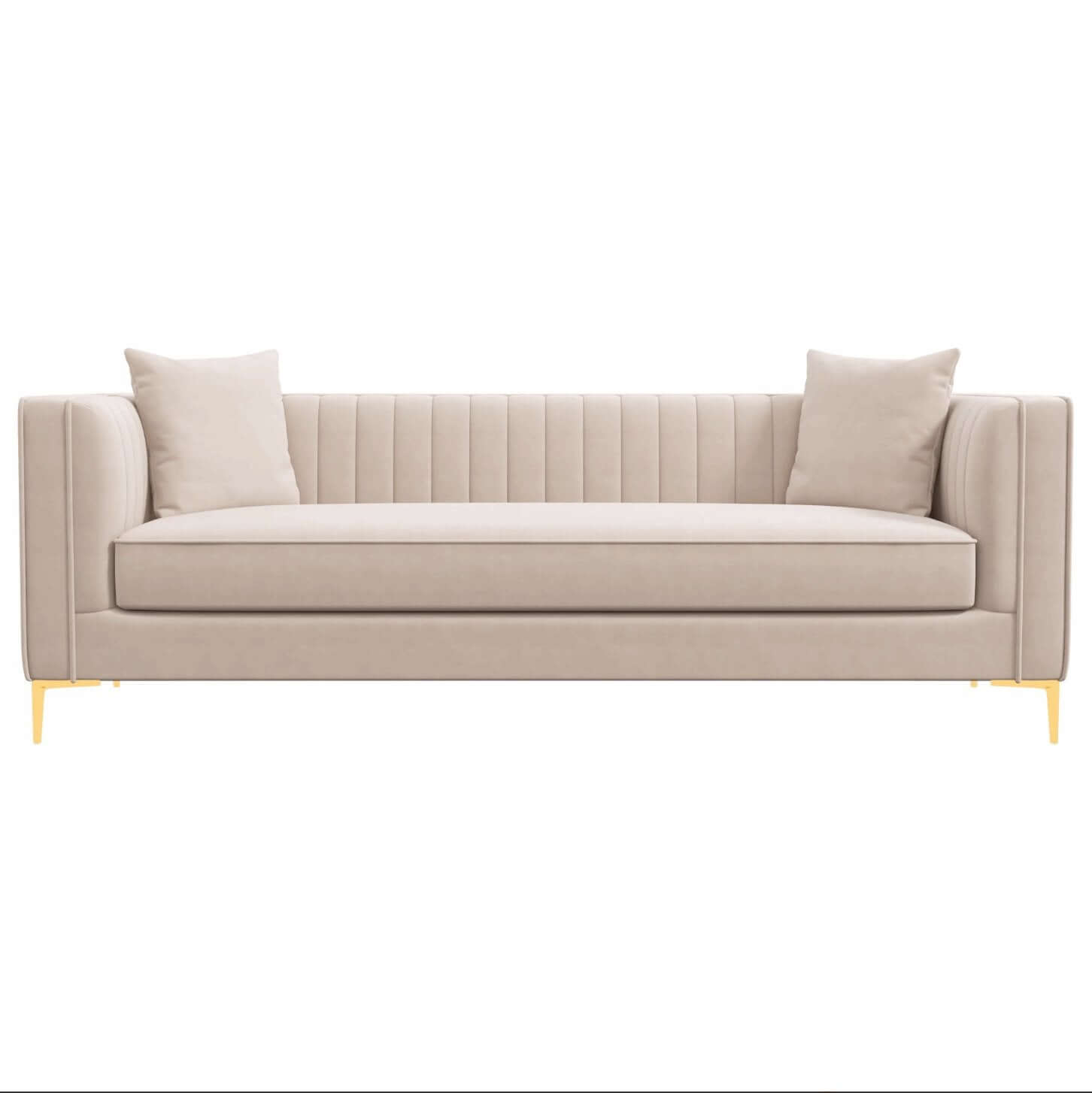Angelina MCM Luxury Channel Tufted Sofa 84" - Revel Sofa 