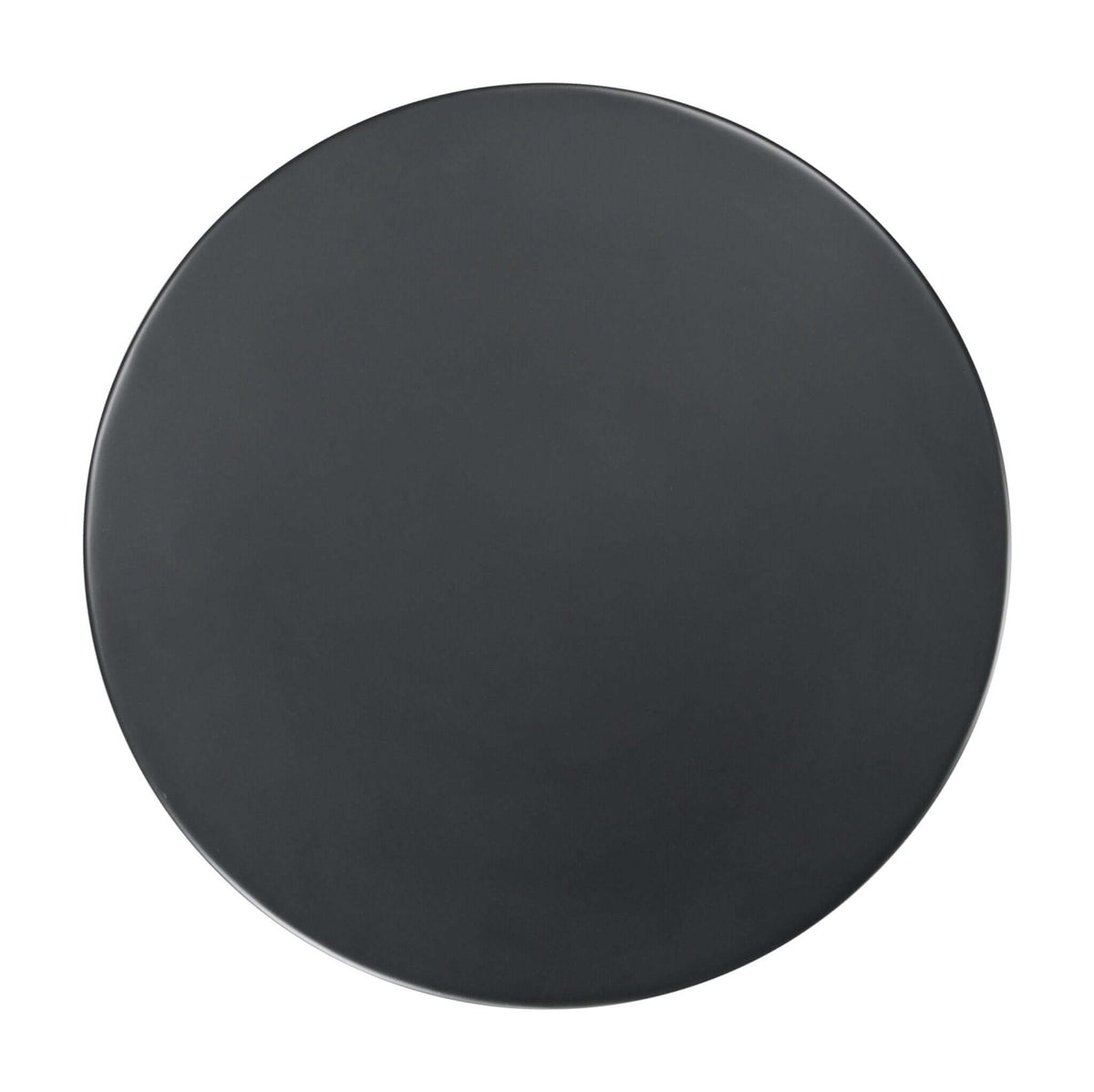 Baku Solid Iron Round End Table in Black - Revel Sofa 