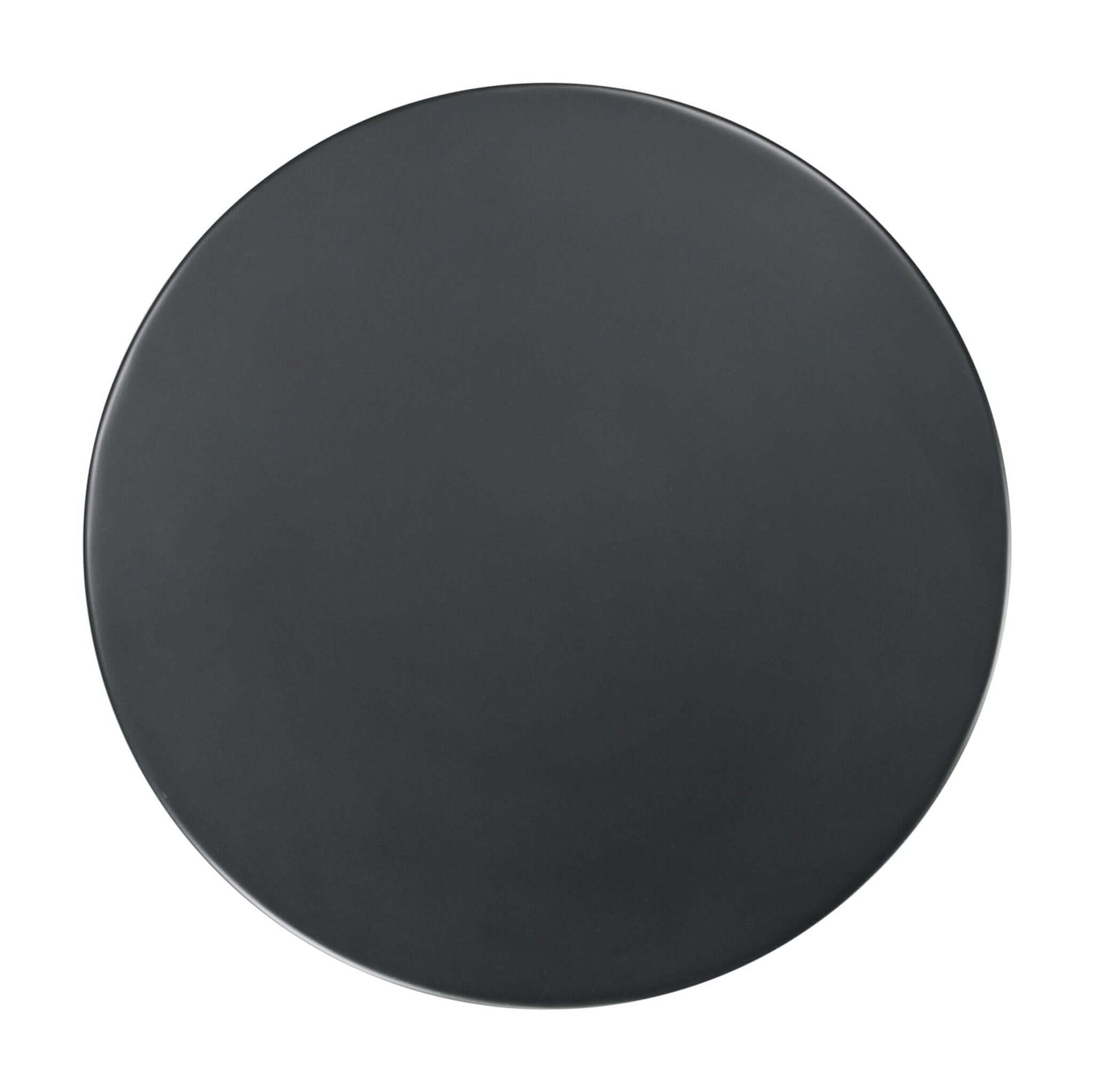 Baku Solid Iron Round End Table in Black - Revel Sofa 