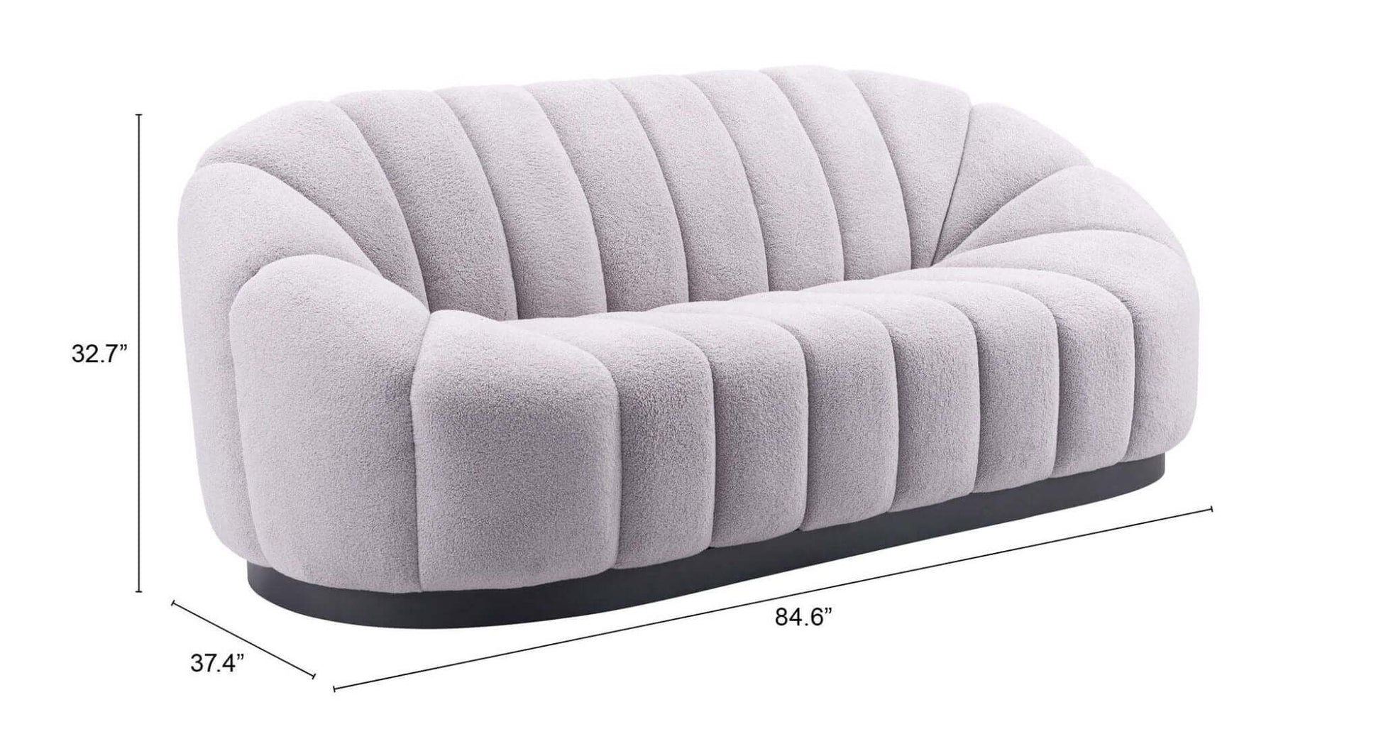 Bhutan Modern Channel Tufted Sofa 85" - Revel Sofa 