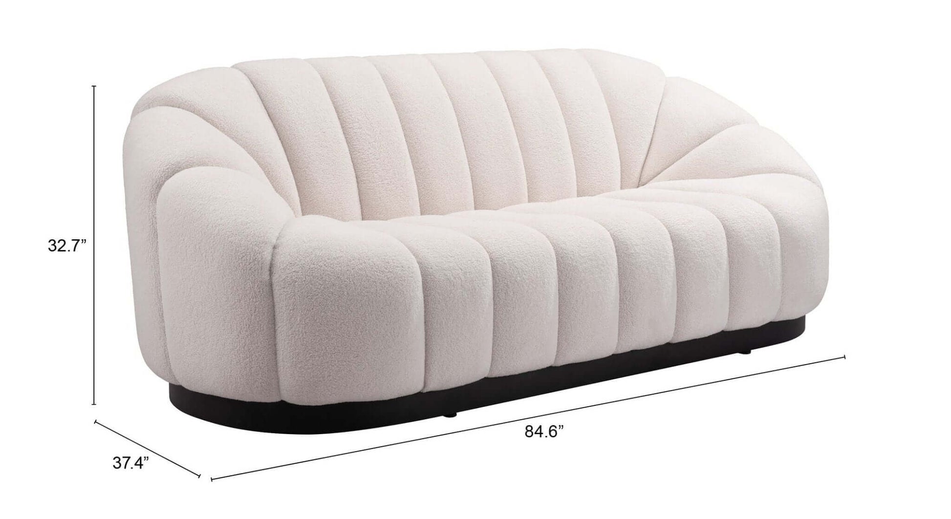 Bhutan Modern Channel Tufted Sofa 85" - Revel Sofa 
