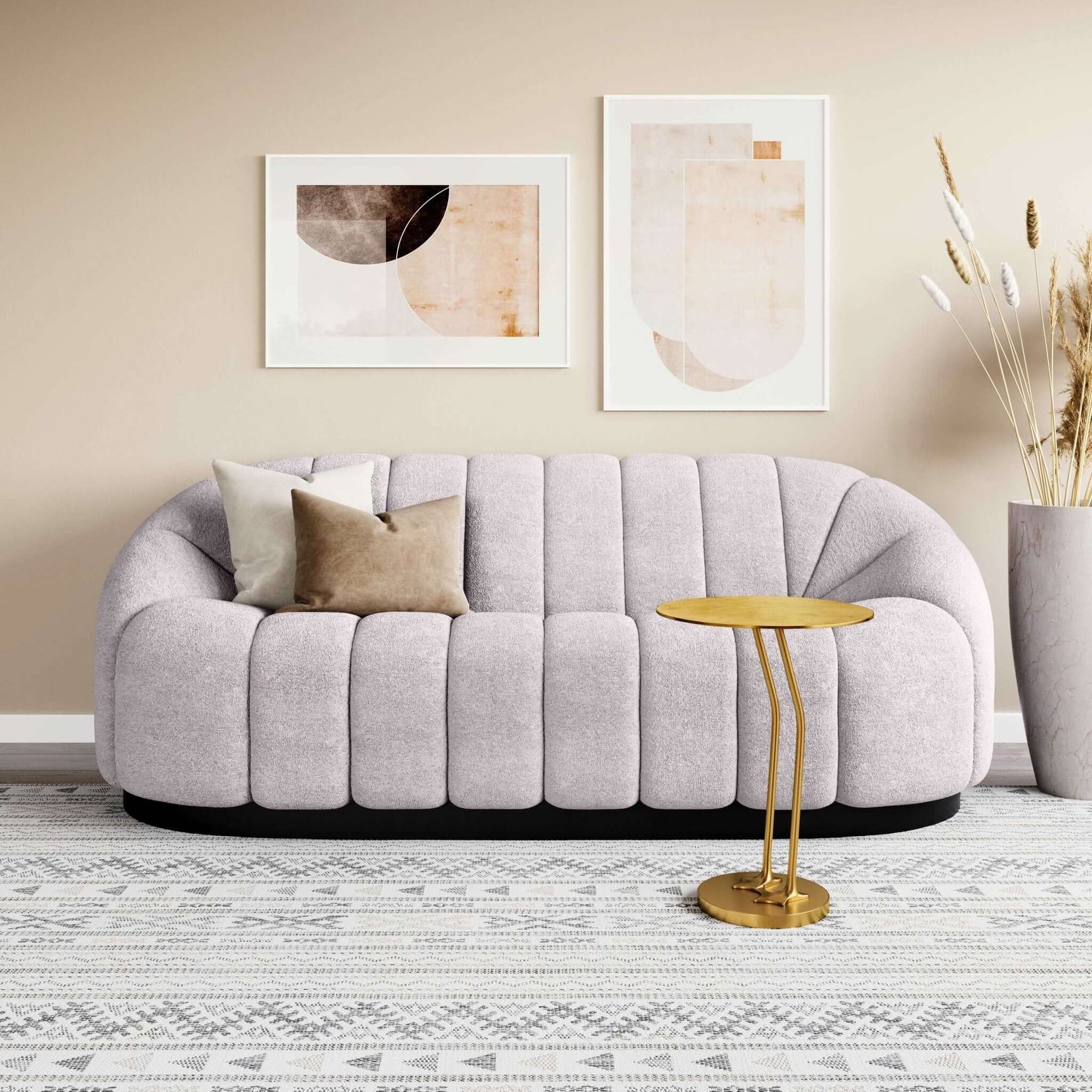 Bhutan Modern Channel Tufted Sofa 85" - Revel Sofa 
