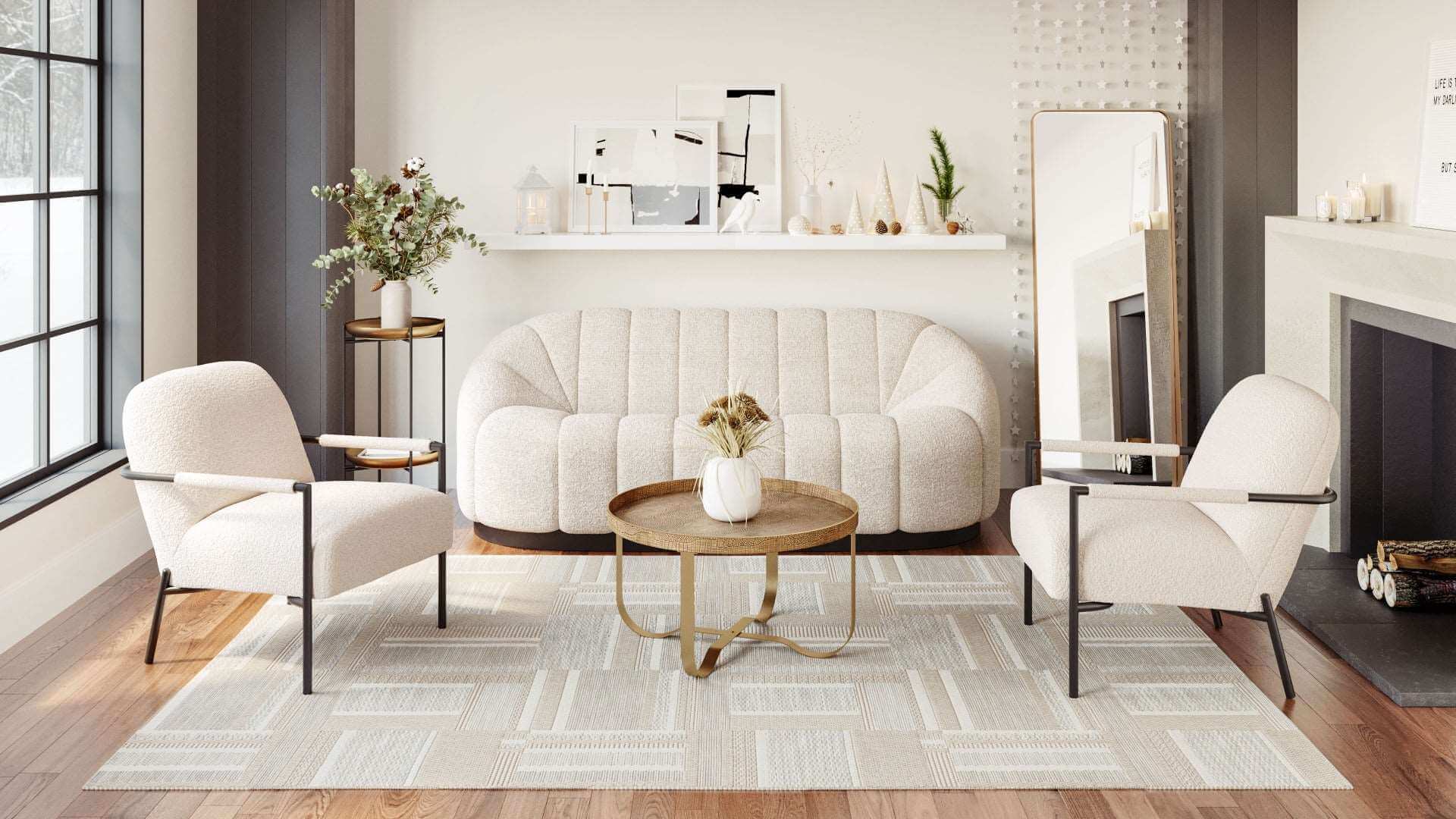 Bhutan Modern Channel Tufted Sofa 85" - Revel Sofa 