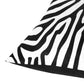 Black And White Polyester Zebra Print Zippered Throw Pillow 20"x20"