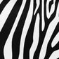 Black And White Polyester Zebra Print Zippered Throw Pillow 20"x20"