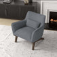 Brayden MCM Fabric Accent Lounge Chair – Modern Upholstered Chair (Multiple Fabrics & Colors) in gray fabric.