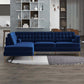 Brooke MCM Tufted Chaise Sectional Sofa 101" - Revel Sofa 