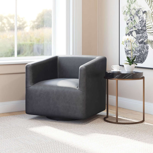 Brooks Accent Lounge Chair in Brown & Gray - Revel Sofa 