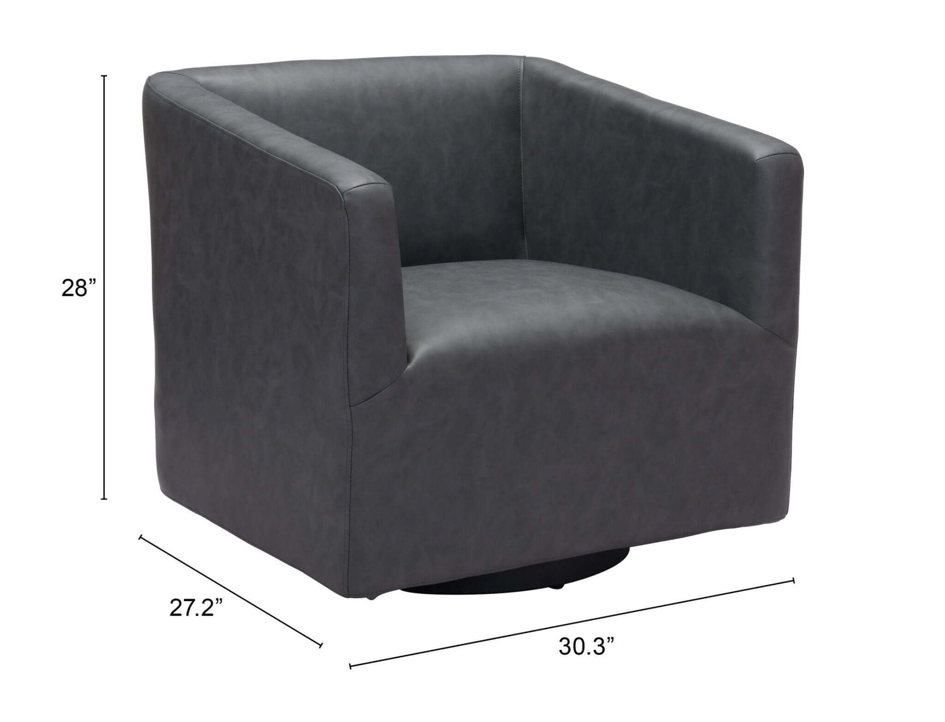Brooks Accent Lounge Chair in Brown & Gray - Revel Sofa 