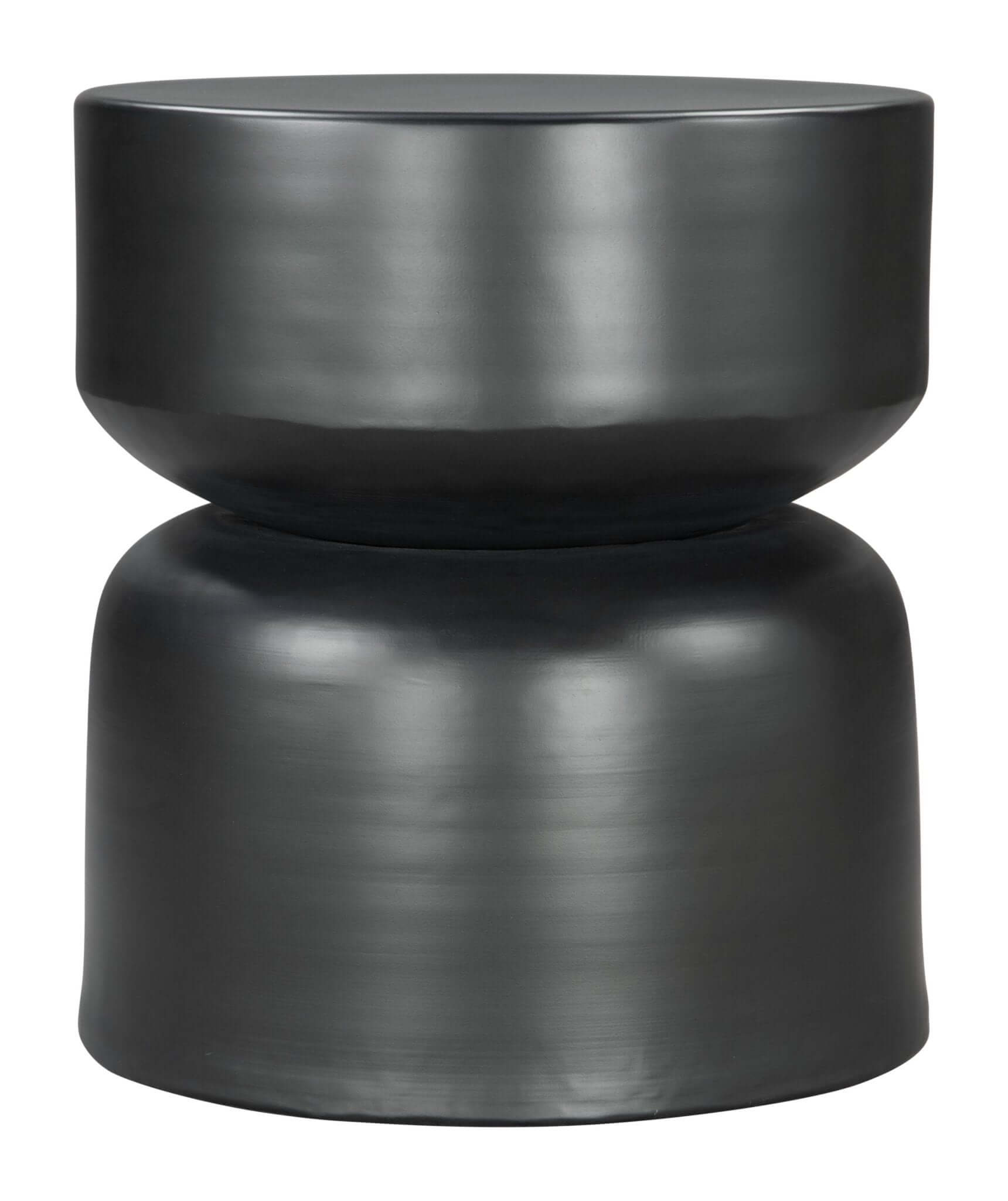 Busan Iron Round Side Table in Black - Revel Sofa 