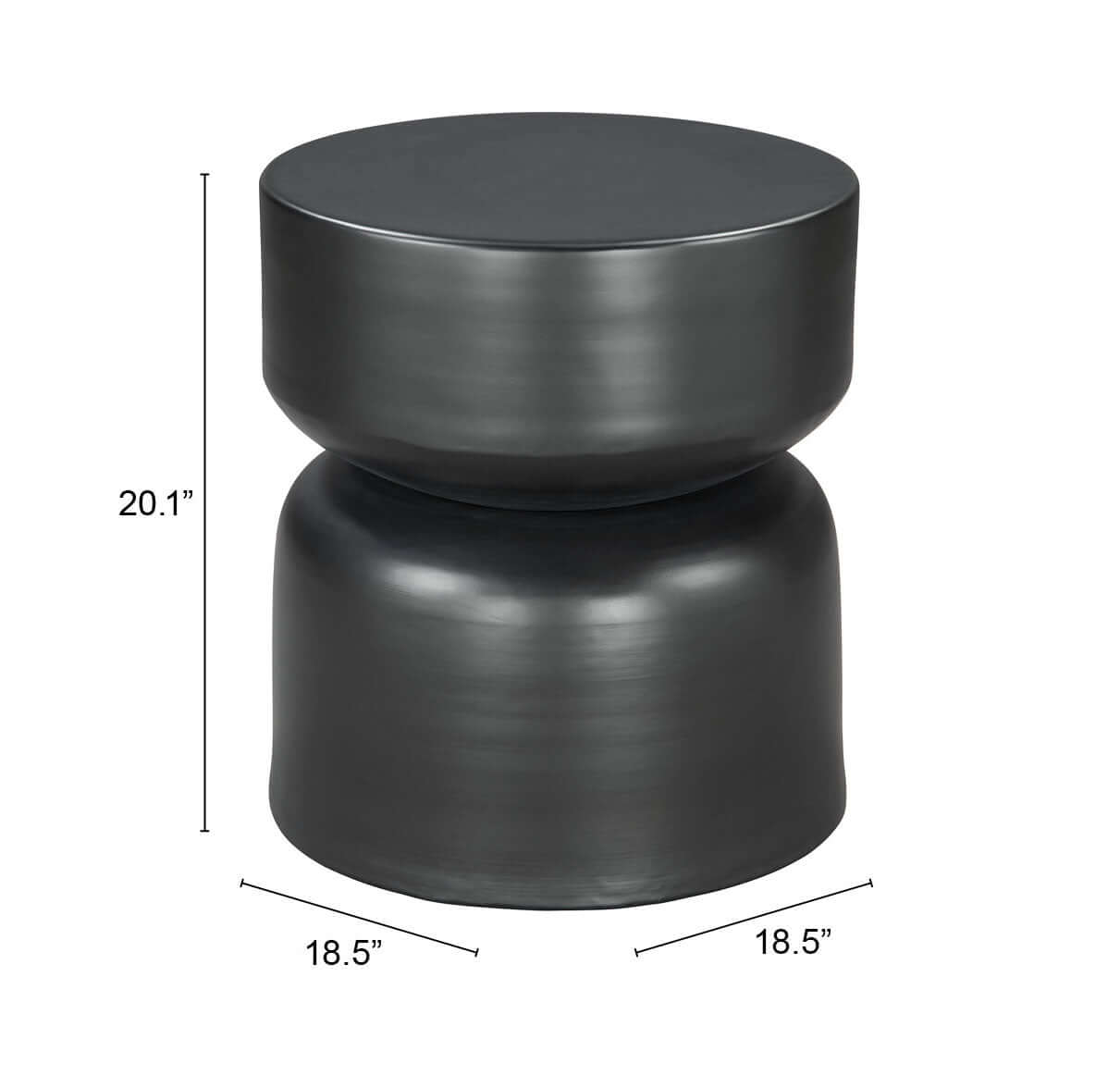 Busan Iron Round Side Table in Black - Revel Sofa 