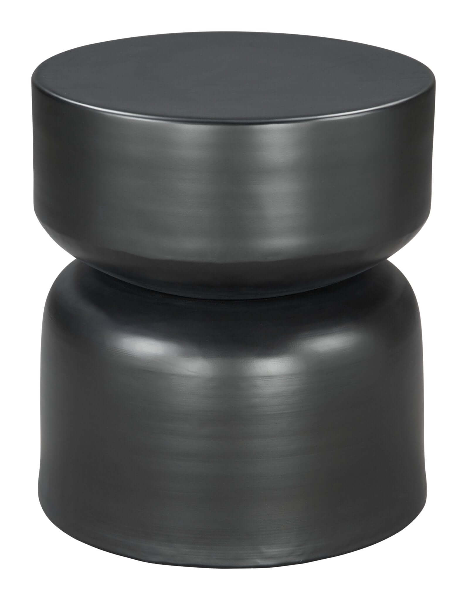 Busan Iron Round Side Table in Black - Revel Sofa 