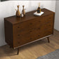 Caroline MCM Solid Wood Dresser Walnut Finish (47") - Revel Sofa 