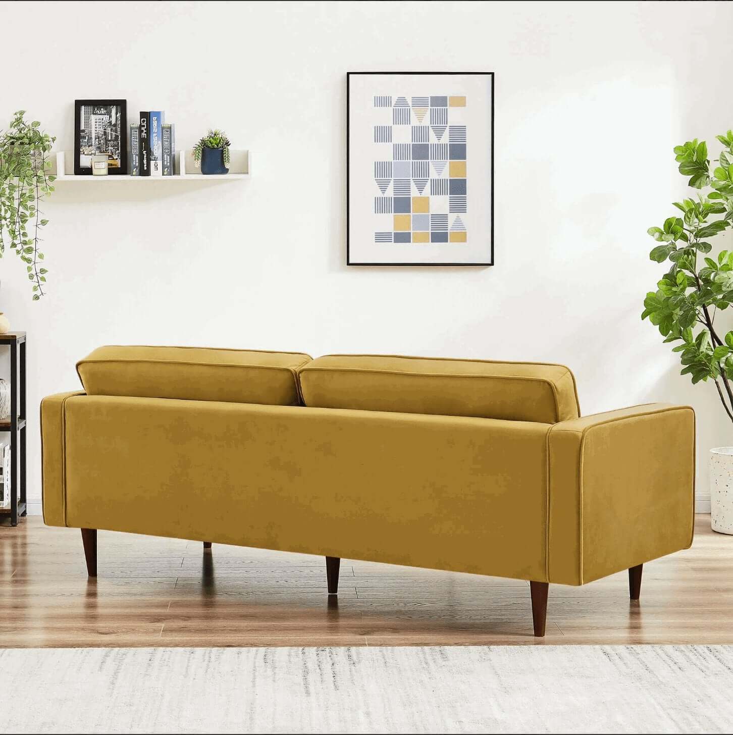 Casey MCM Style Button Tufted Velvet Sofa 84" - Revel Sofa 