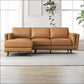 Chase MCM Leather Chaise Sectional Sofa 92" - Revel Sofa 