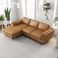Chase MCM Leather Chaise Sectional Sofa 92" - Revel Sofa 