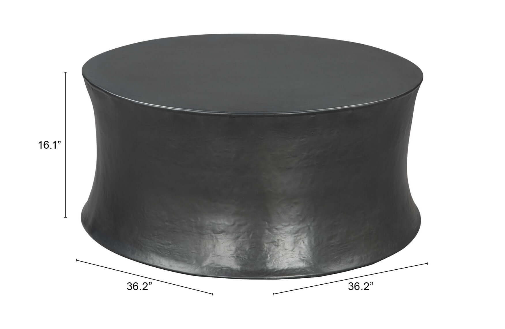 Dakar Round Coffee Table Black Iron - Revel Sofa 