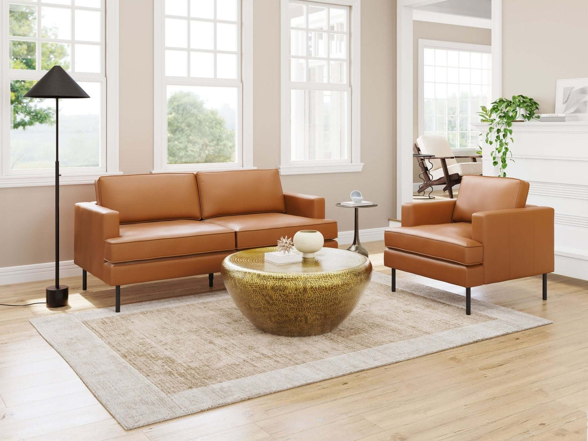 Decade MCM Faux Leather Accent Lounge Chair - Revel Sofa 