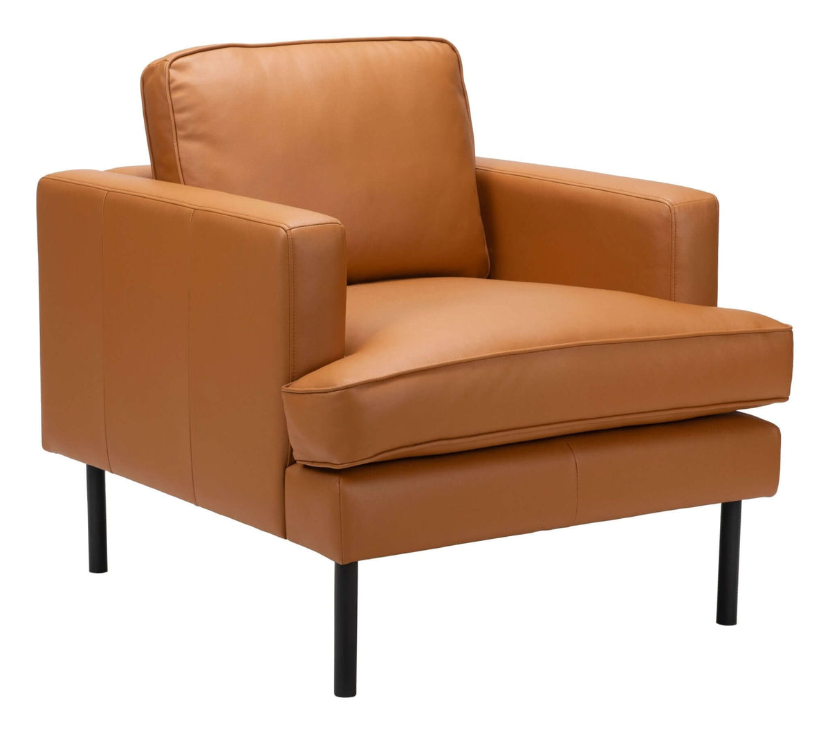 Decade MCM Faux Leather Accent Lounge Chair - Revel Sofa 