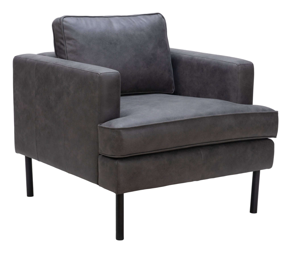 Decade MCM Faux Leather Accent Lounge Chair - Revel Sofa 