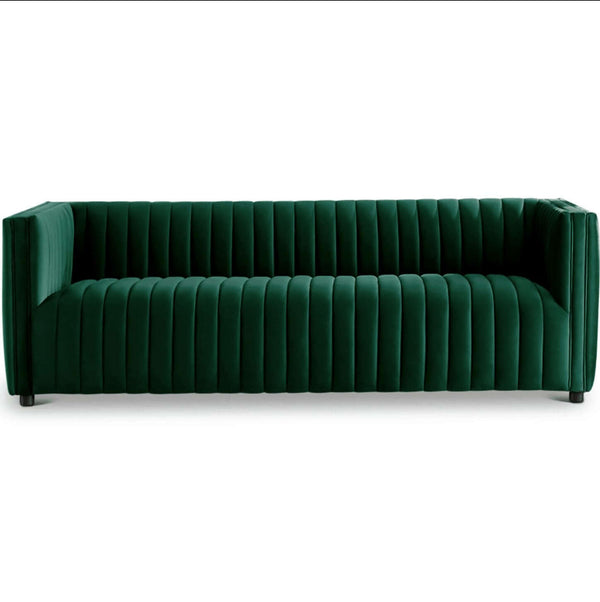 Dominic MCM Style Channel Tufted Velvet Sofa 85 - Revel Sofa 