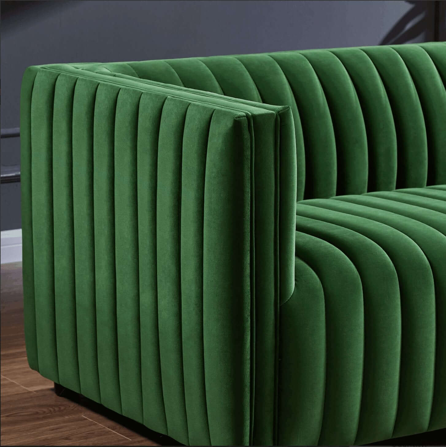 Dominic MCM Style Channel Tufted Velvet Sofa 85" - Revel Sofa 