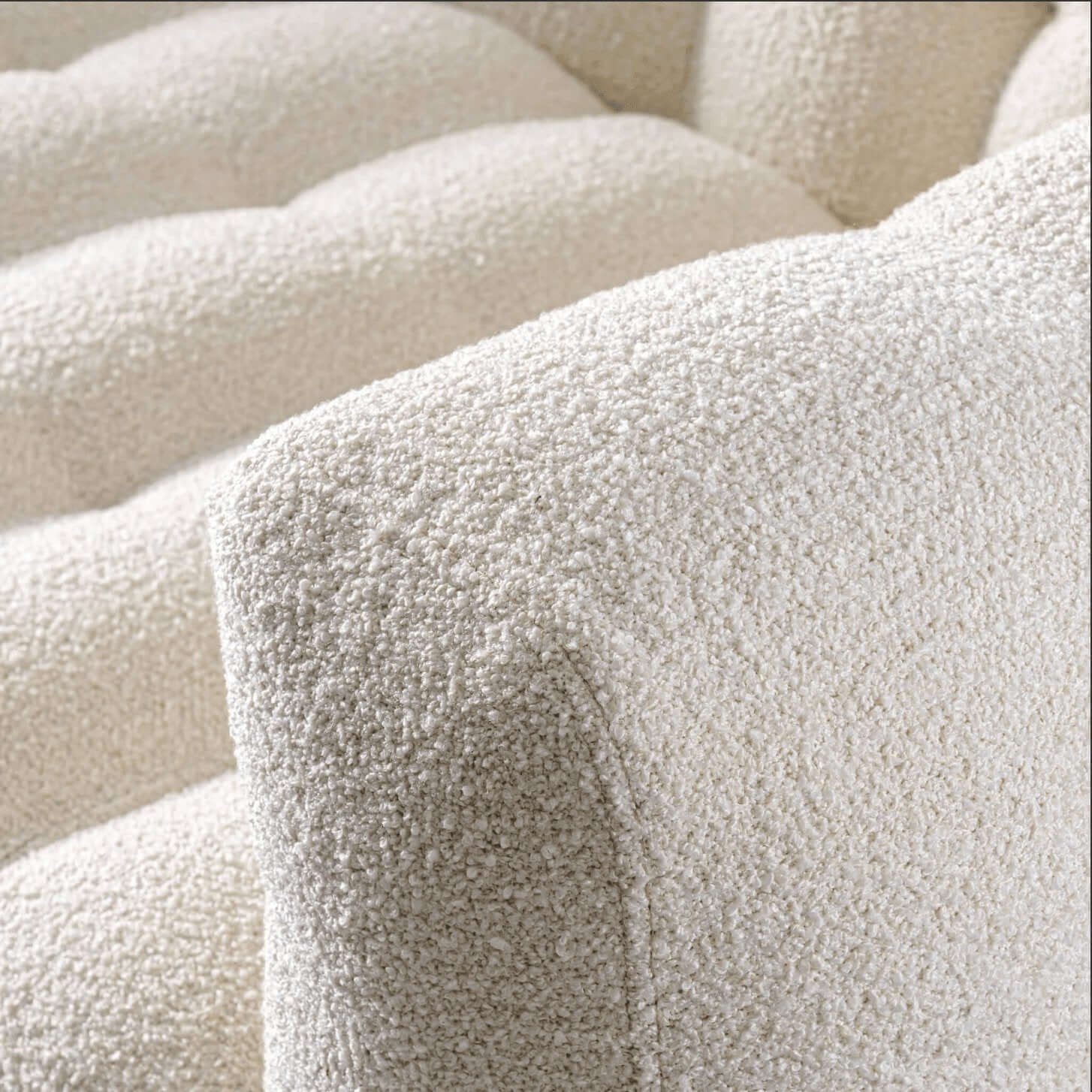 Eden Modern Glam Chesterfield Boucle Sofa 90" - Revel Sofa 