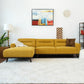 Ella Yellow Linen L-Shape Sectional Chaise Sofa 109" - Revel Sofa 