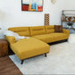 Ella Yellow Linen L-Shape Sectional Chaise Sofa 109" - Revel Sofa 