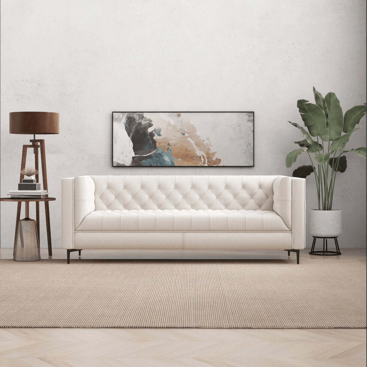 Evelyn MCM Tufted Chesterfield Sofa 88" - Revel Sofa 