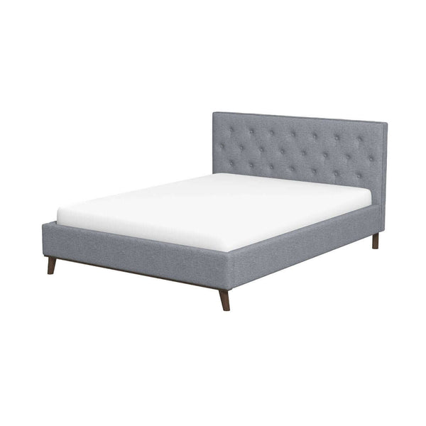 Graceville MCM Style Tufted Upholstered Platform Bed Frame - Revel Sofa