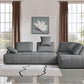 Gray Modular Polyester Fabric 2pc Sectional Sofa & Chaise 124" - Revel Sofa 