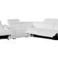 Italian Leather Power-Reclining Corner Sectional With Console with Various Size and Color Options