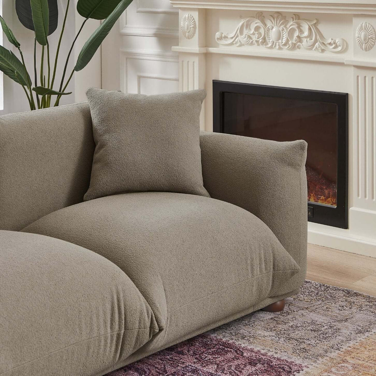 Kely Boho Chic Plush Sofa Couch 100” - Revel Sofa 