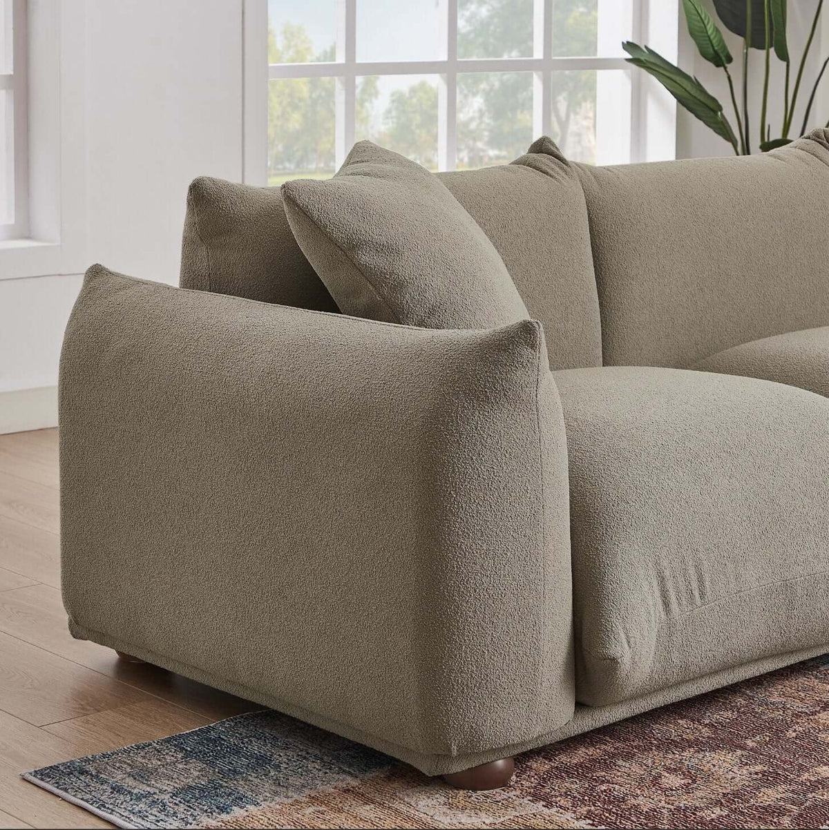 Kely Boho Chic Plush Sofa Couch 100” - Revel Sofa 