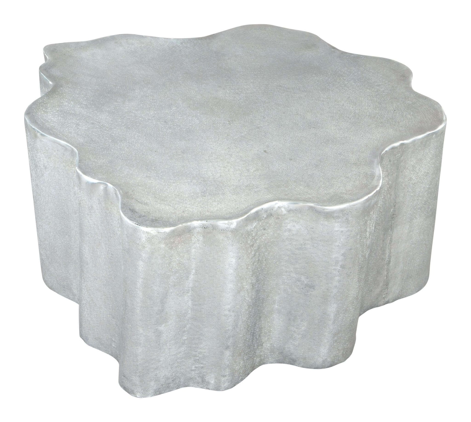 Kortha Metal Coffee Table, Antique Silver - Revel Sofa 