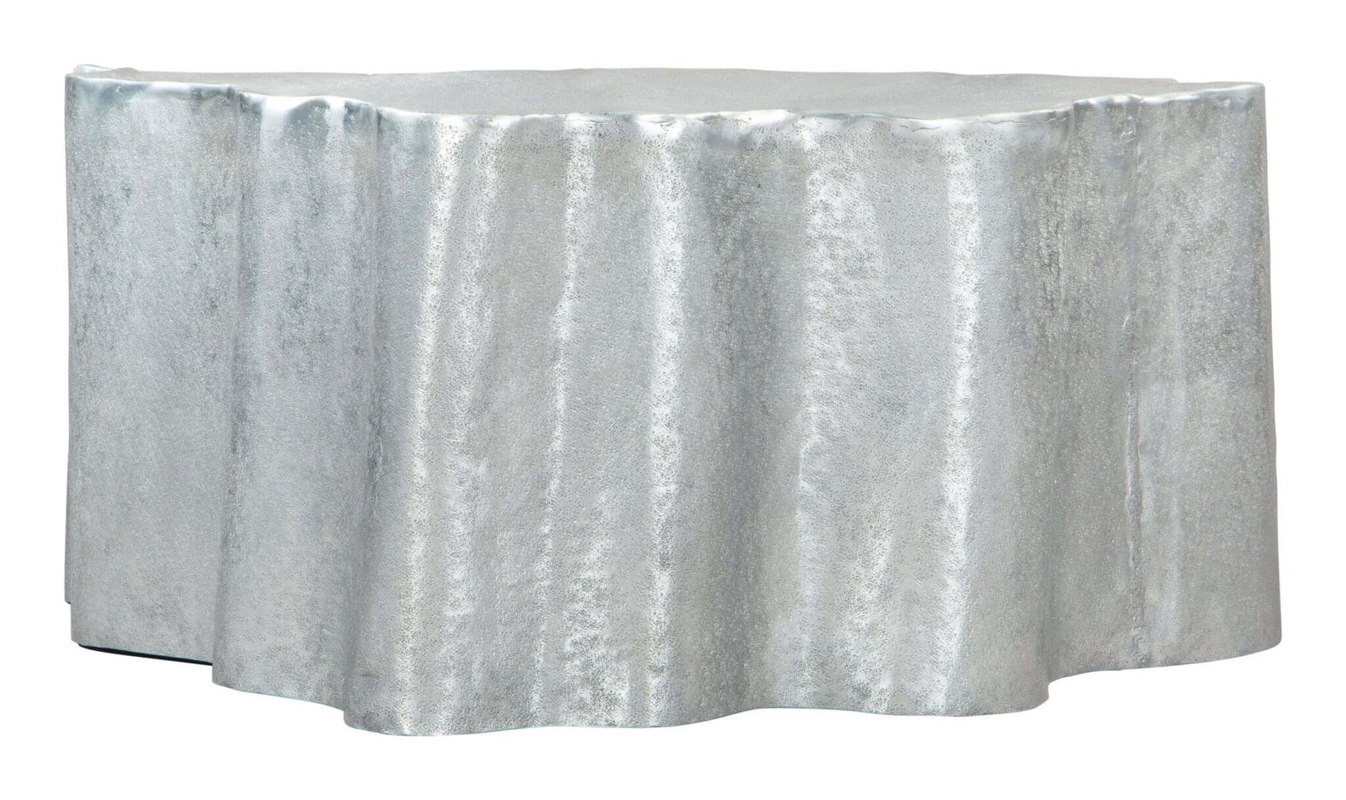 Kortha Metal Coffee Table, Antique Silver - Revel Sofa 