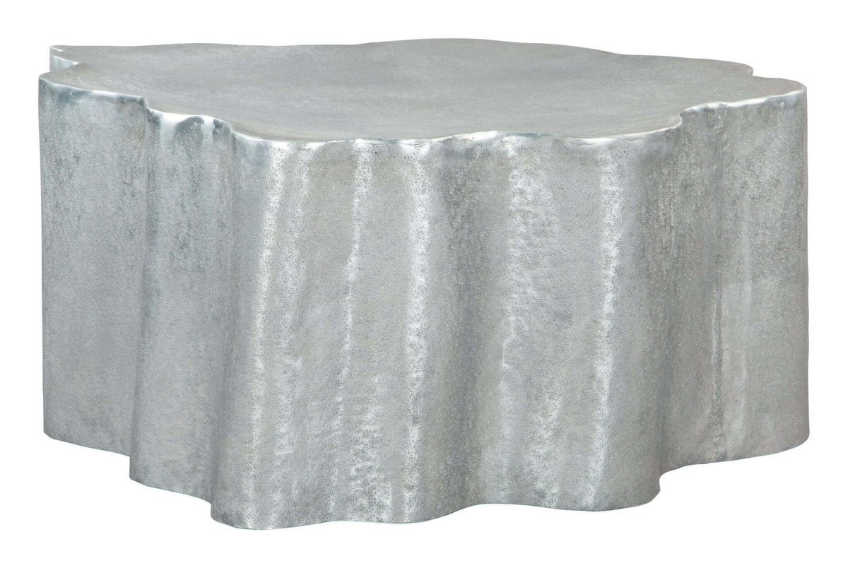 Kortha Metal Coffee Table, Antique Silver - Revel Sofa 