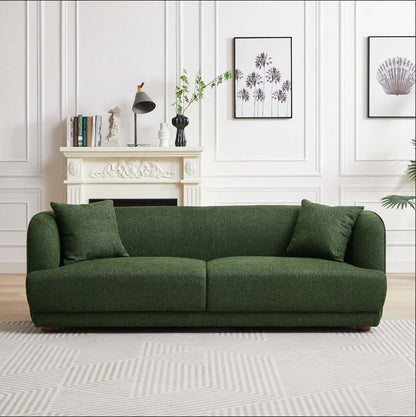 Larisa Modern Linen Fabric Sofa Couch 87” - Revel Sofa 