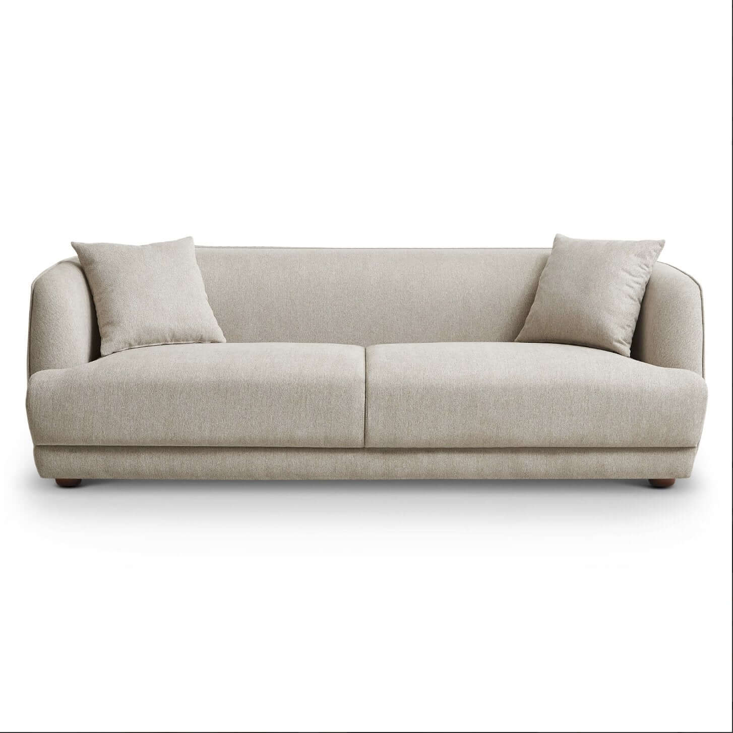 Larisa Modern Linen Fabric Sofa Couch 87” - Revel Sofa 